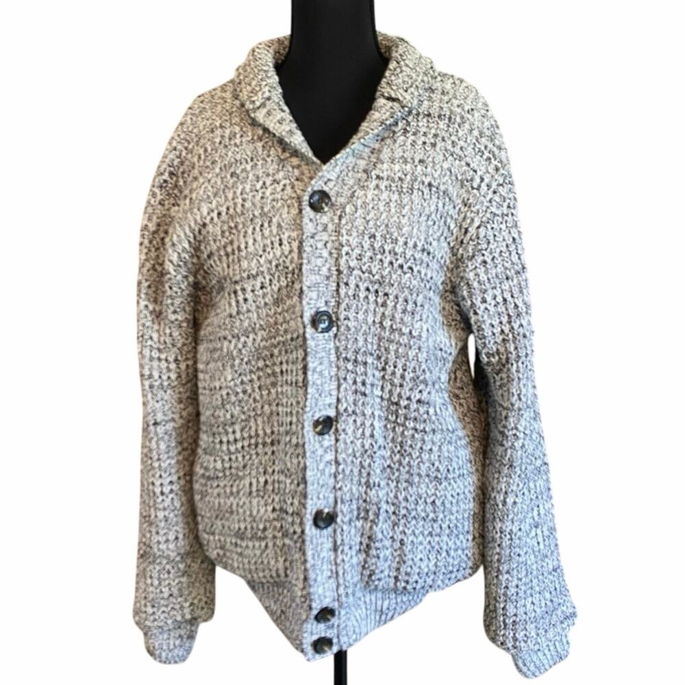 American Stitch Gray Knit Cardigan Sweater Relaxed Fit Grandpa size Large